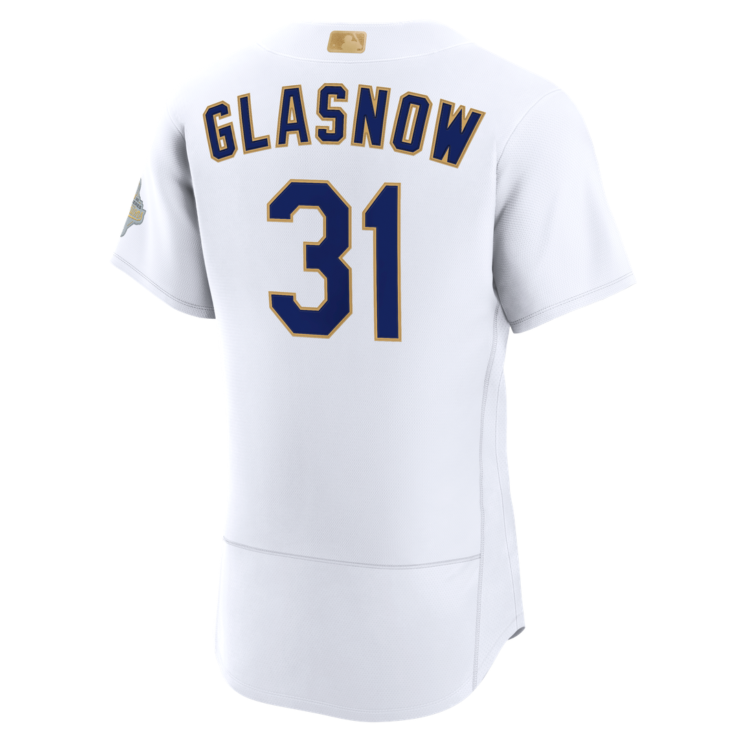 Los Angeles Dodgers Tyler Glasnow Nike 2026 Gold Collection Authentic Jersey - White