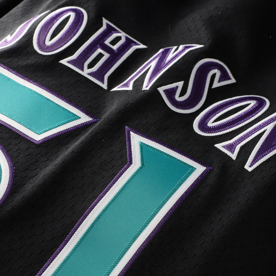 Arizona Diamondbacks Randy Johnson Mitchell & Ness Cooperstown Mesh Batting Practice Button-Up Jersey - Black