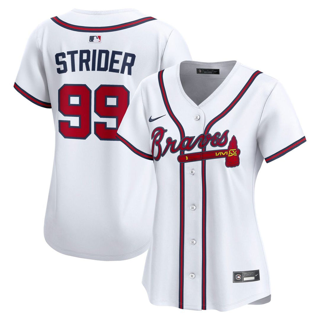 Atlanta Braves Spencer Strider Nike Women's Home Limited Jersey - White