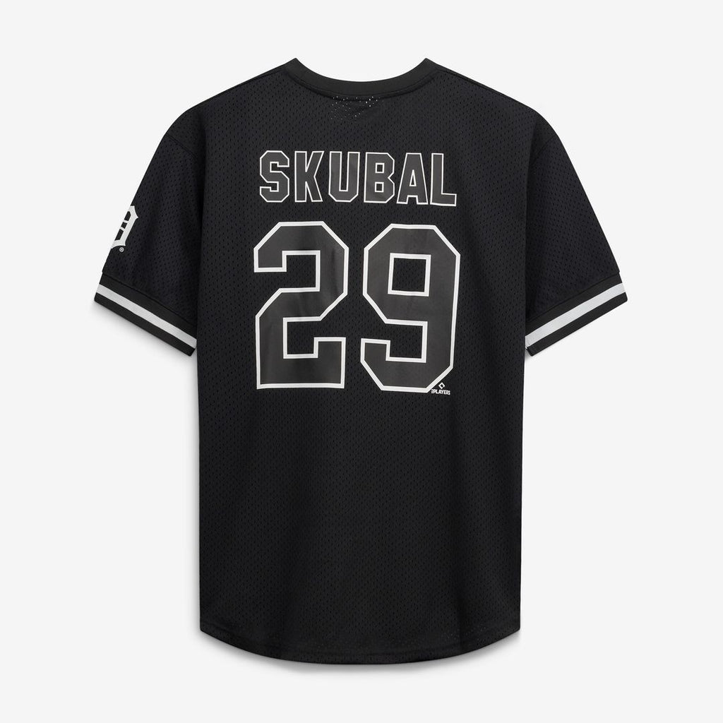 Detroit Tigers Tarik Skubal Fanatics Big & Tall Heavyweight Mesh Jersey - Black/White