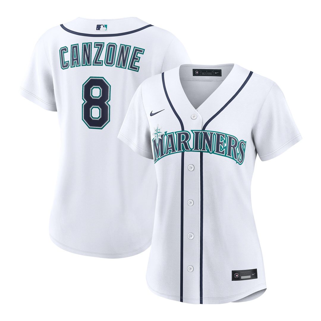 Seattle Mariners Dominic Canzone Nike Women's Home Replica Jersey - White
