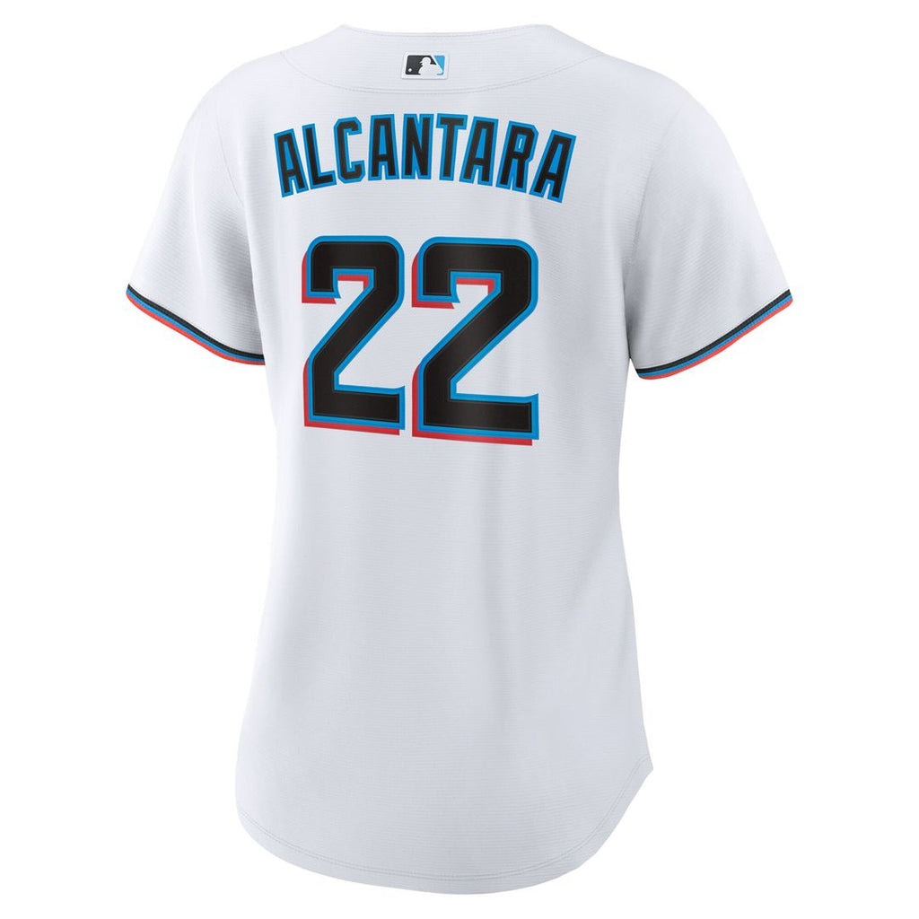 Miami Marlins Sandy Alcantara Nike Women's Home Replica Jersey - White