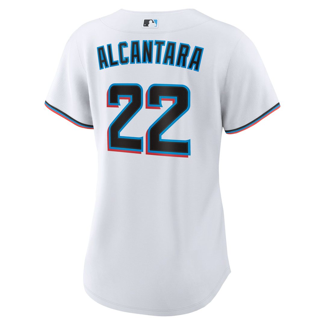 Miami Marlins Sandy Alcantara Nike Women's Home Replica Jersey - White