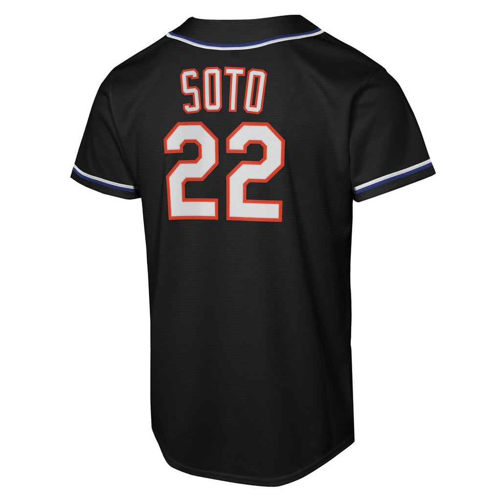 New York Mets Juan Soto Nike Youth Fashion Replica Jersey - Black