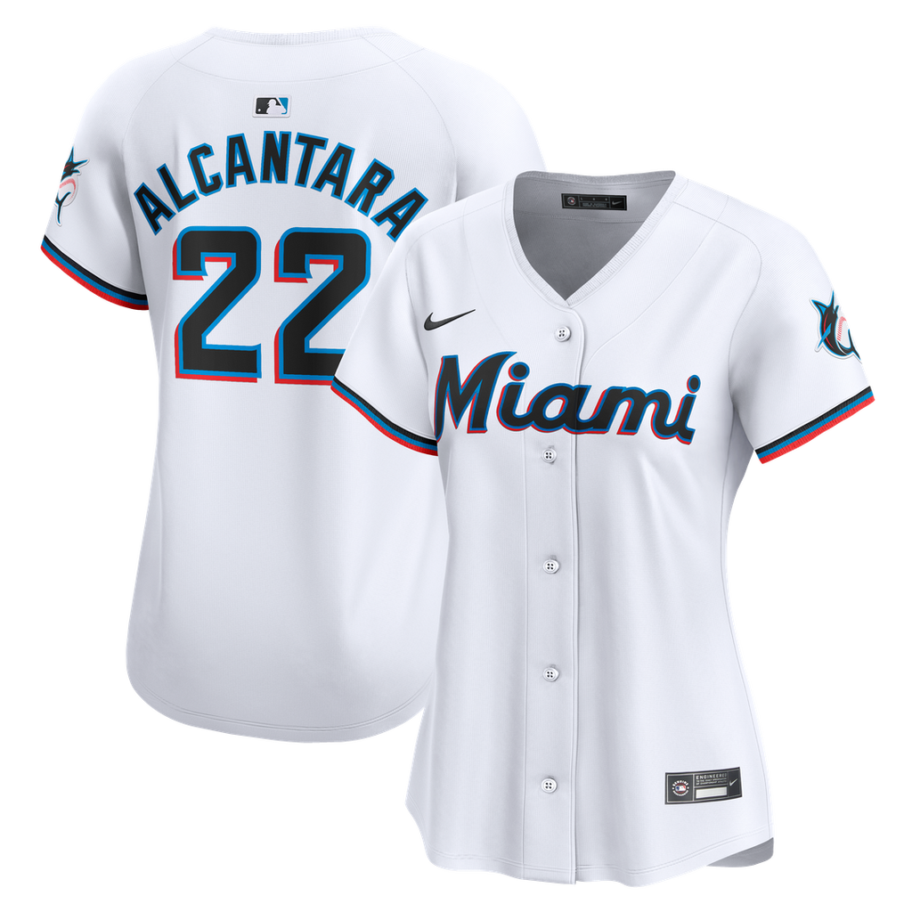 Miami Marlins Sandy Alcantara Nike Women's Home Limited Jersey - White