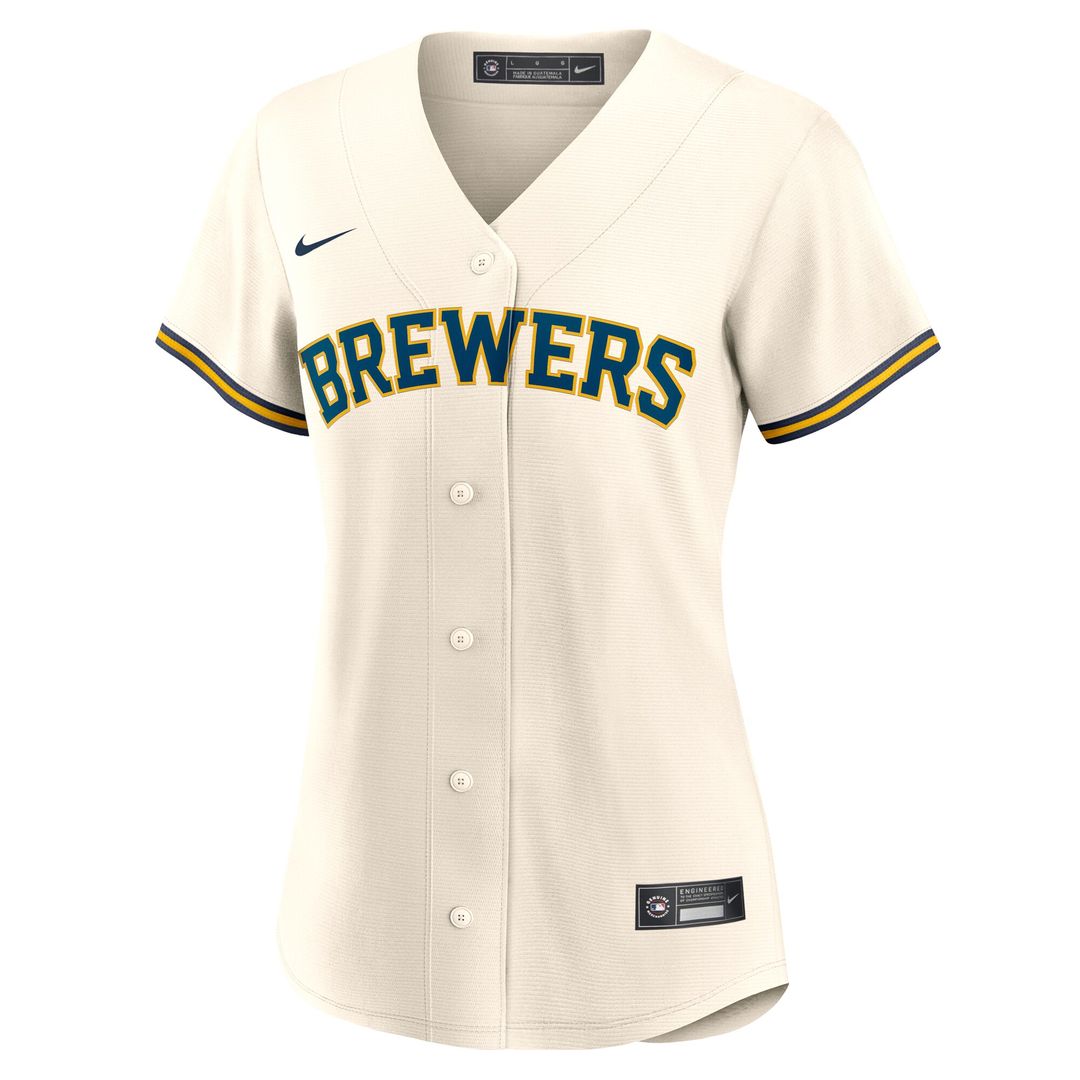 Milwaukee Brewers Joey Ortiz Nike Women's Home Replica Jersey - Cream