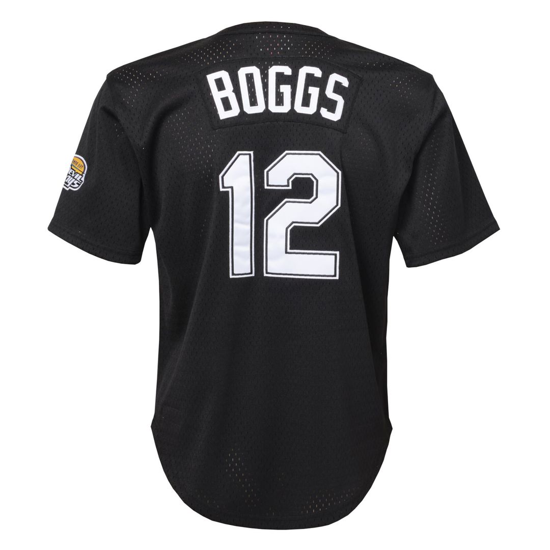 Tampa Bay Rays Wade Boggs Mitchell & Ness Youth Cooperstown Mesh Batting Practice Jersey - Black