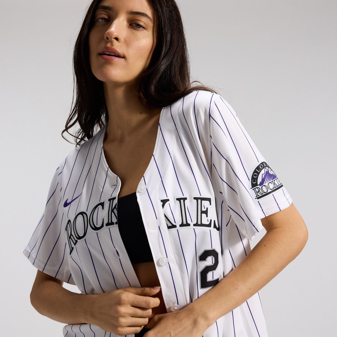 Colorado Rockies Kris Bryant Nike Women's Home Limited Jersey - White