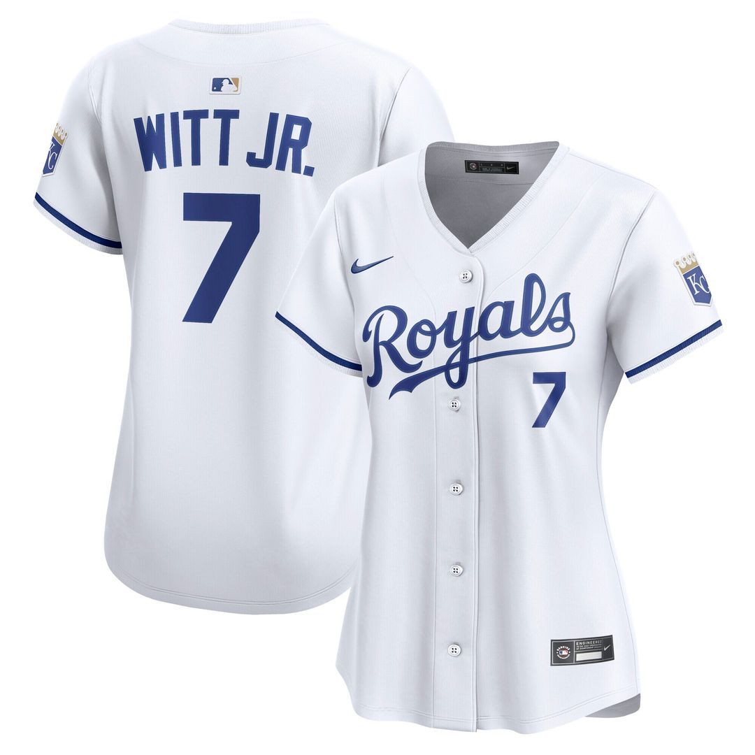 Kansas City Royals Bobby Witt Jr. Nike Women's Home Limited Jersey - White
