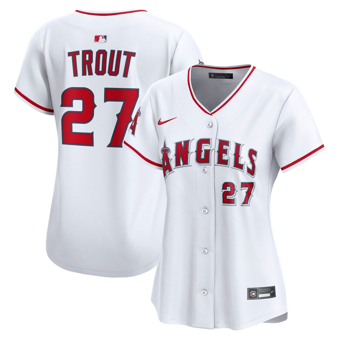Los Angeles Angels Mike Trout Nike Women's Home Limited Jersey - White