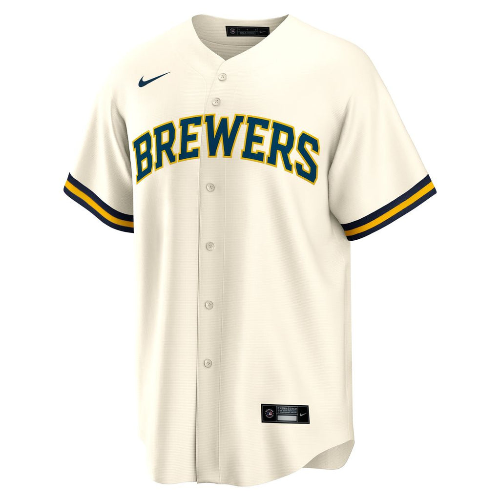 Milwaukee Brewers William Contreras Nike Home Replica Jersey - Cream