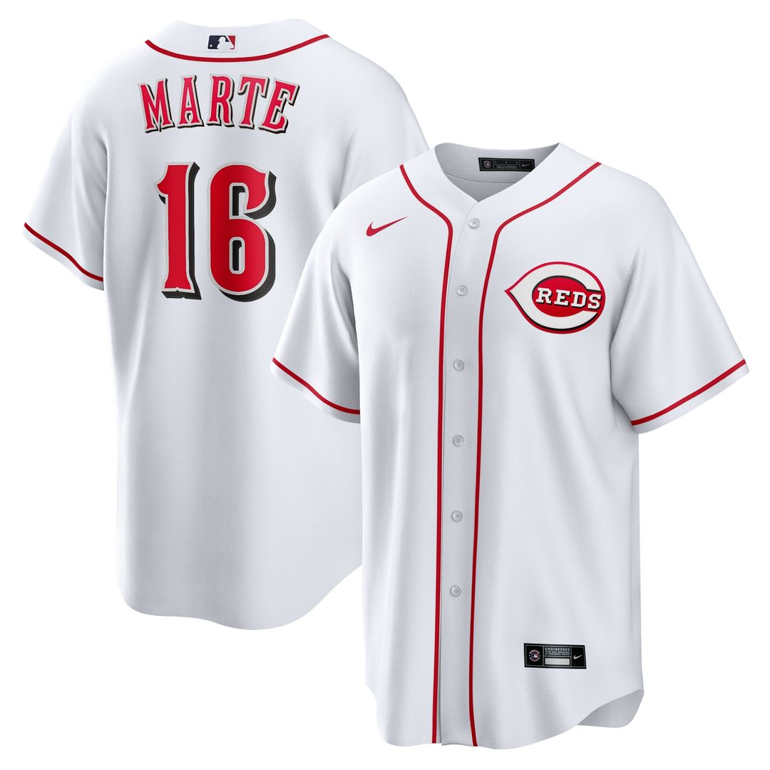 Cincinnati Reds Noelvi Marte Nike Home Replica Jersey - White