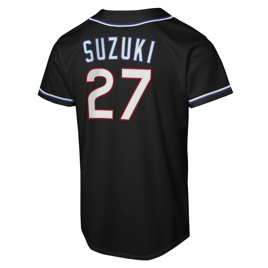 Chicago Cubs Seiya Suzuki Nike Youth Fashion Replica Jersey - Black