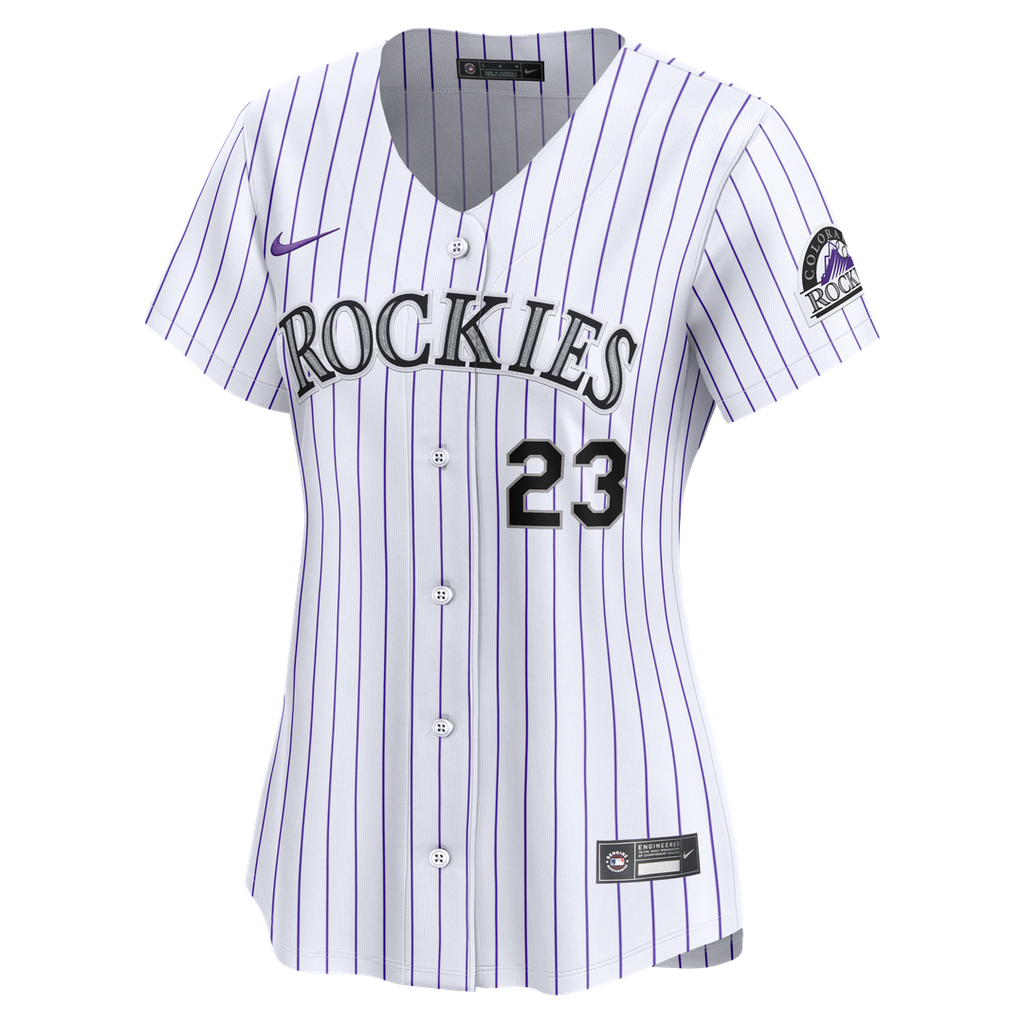 Colorado Rockies Kris Bryant Nike Women's Home Limited Jersey - White