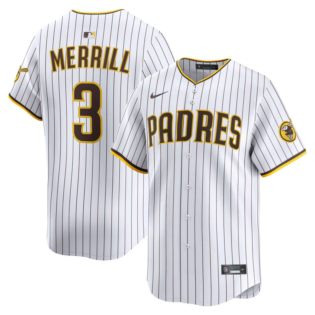 San Diego Padres Jackson Merrill Nike Home Limited Jersey - White