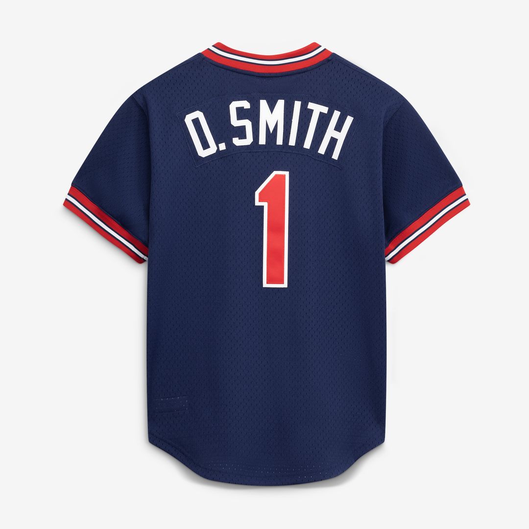 St. Louis Cardinals Ozzie Smith Mitchell & Ness Authentic Batting Practice Jersey - Scarlet