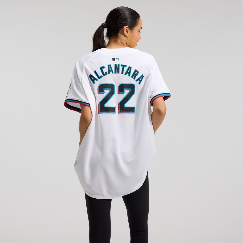 Miami Marlins Sandy Alcantara Nike Women's Home Limited Jersey - White