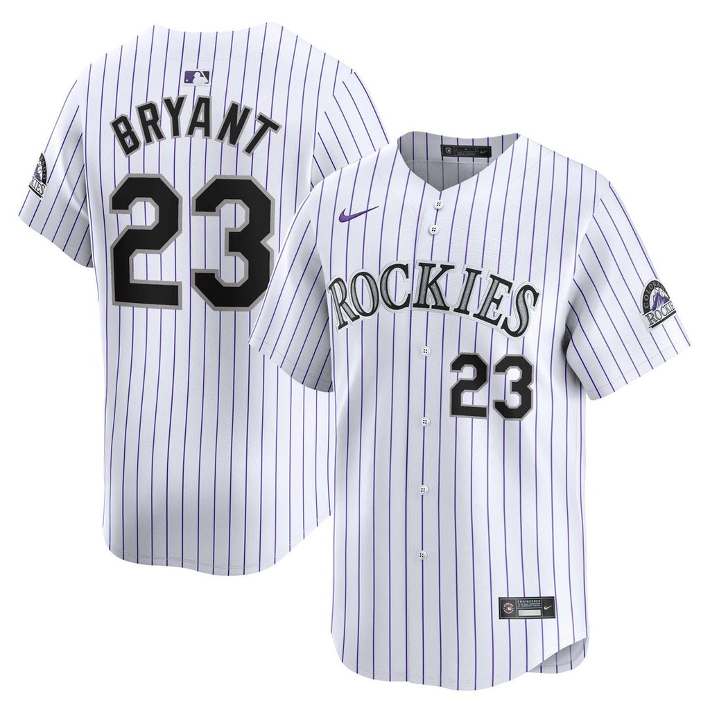 Colorado Rockies Kris Bryant Nike Home Limited Jersey - White