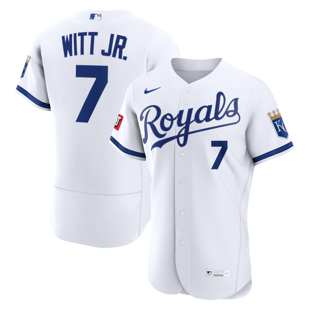 Kansas City Royals Bobby Witt Jr. Nike Alternate Authentic Sponsor Patch Jersey - Light Blue