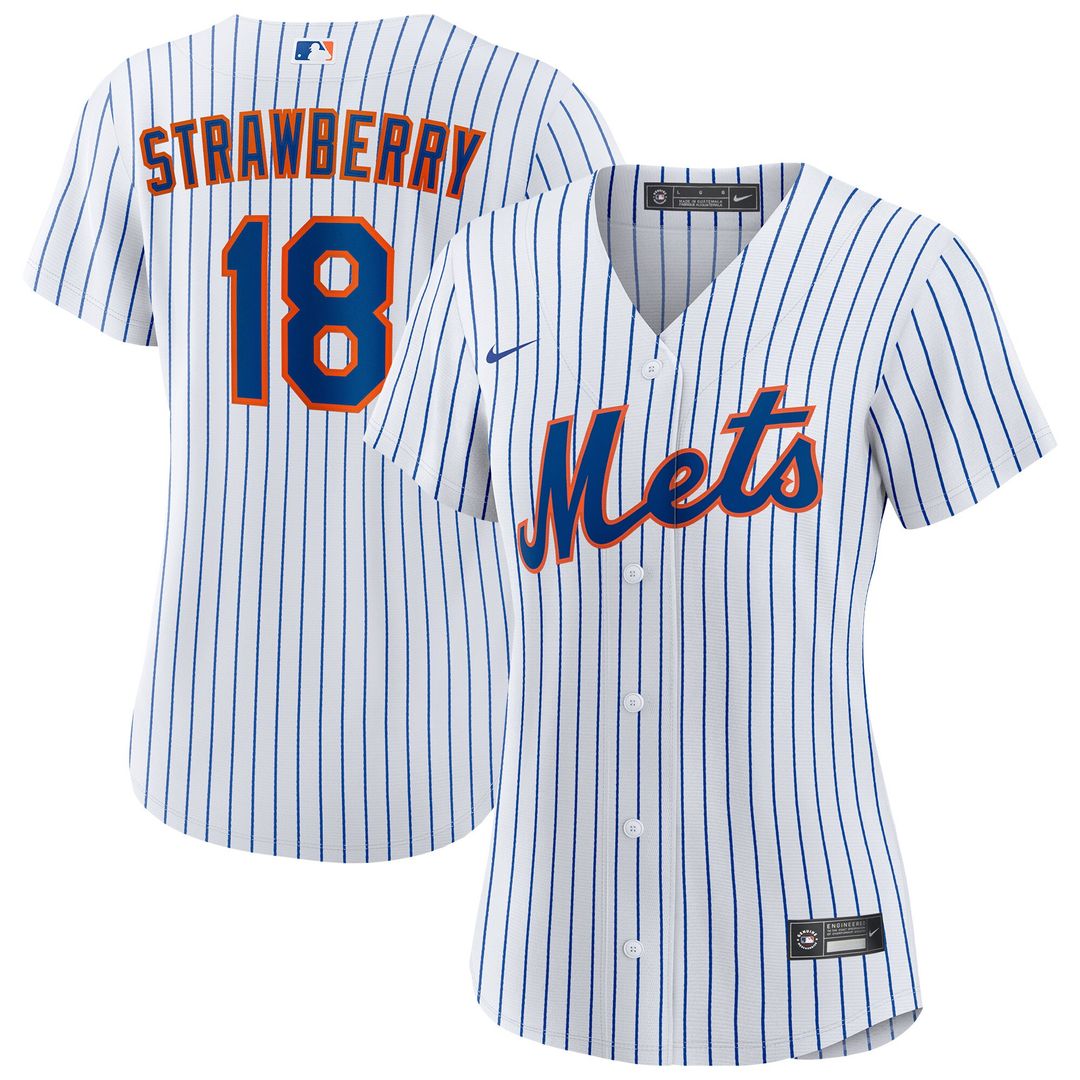 New York Mets Darryl Strawberry Nike Women's Home Replica Jersey - White