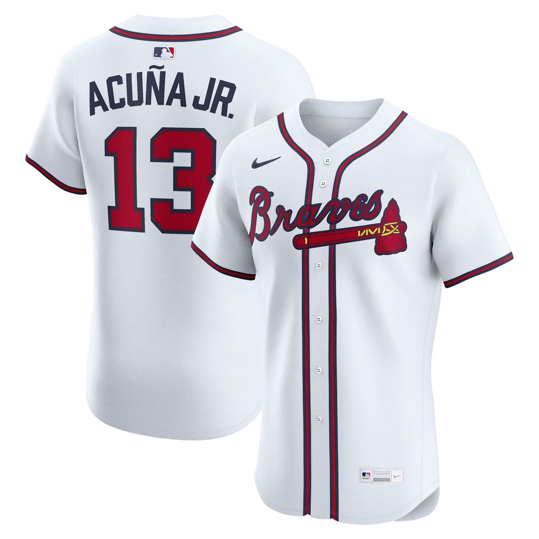 Atlanta Braves Ronald Acuña Jr. Nike Alternate Elite Jersey - Navy