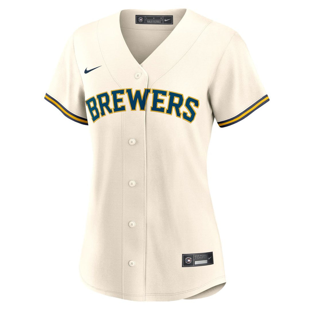 Milwaukee Brewers Christian Yelich Nike Women's Home Replica Jersey - White