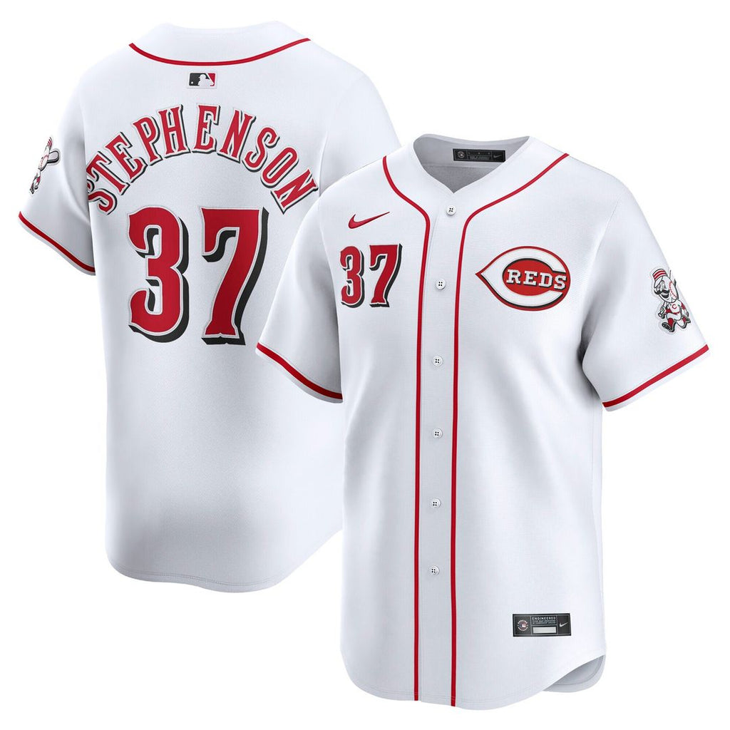 Cincinnati Reds Tyler Stephenson Nike Home Limited Jersey - White