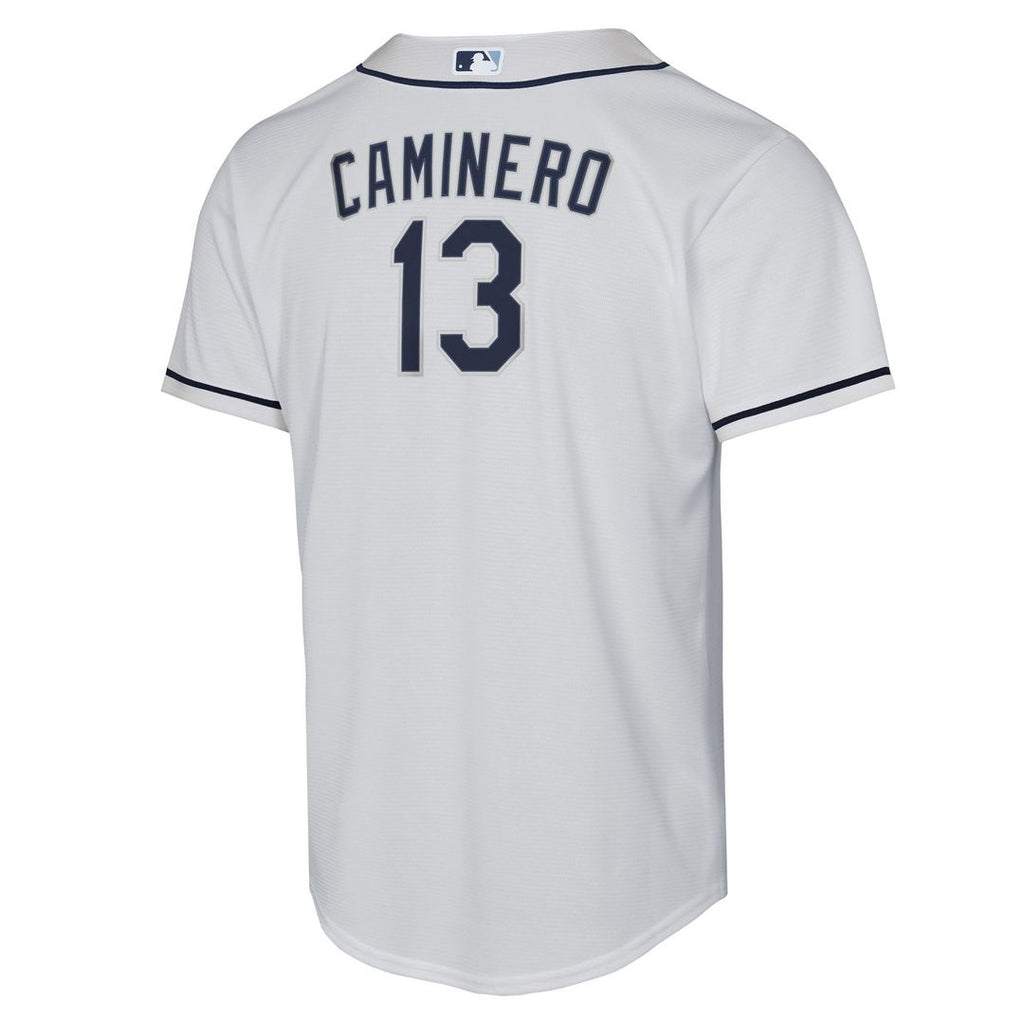 Tampa Bay Rays Junior Caminero Nike Youth Home Replica Jersey - White