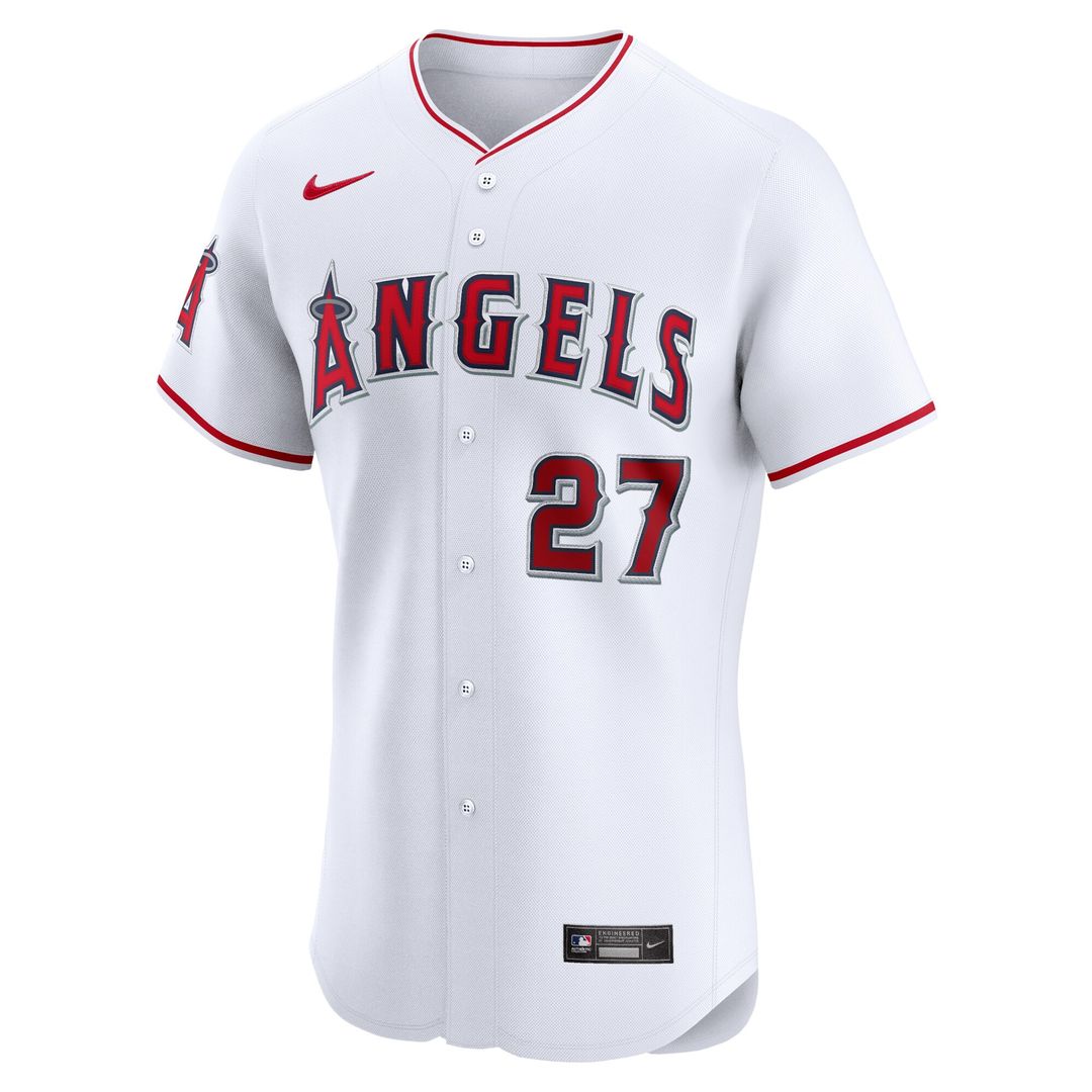 Los Angeles Angels Mike Trout Nike Home Elite Jersey - White