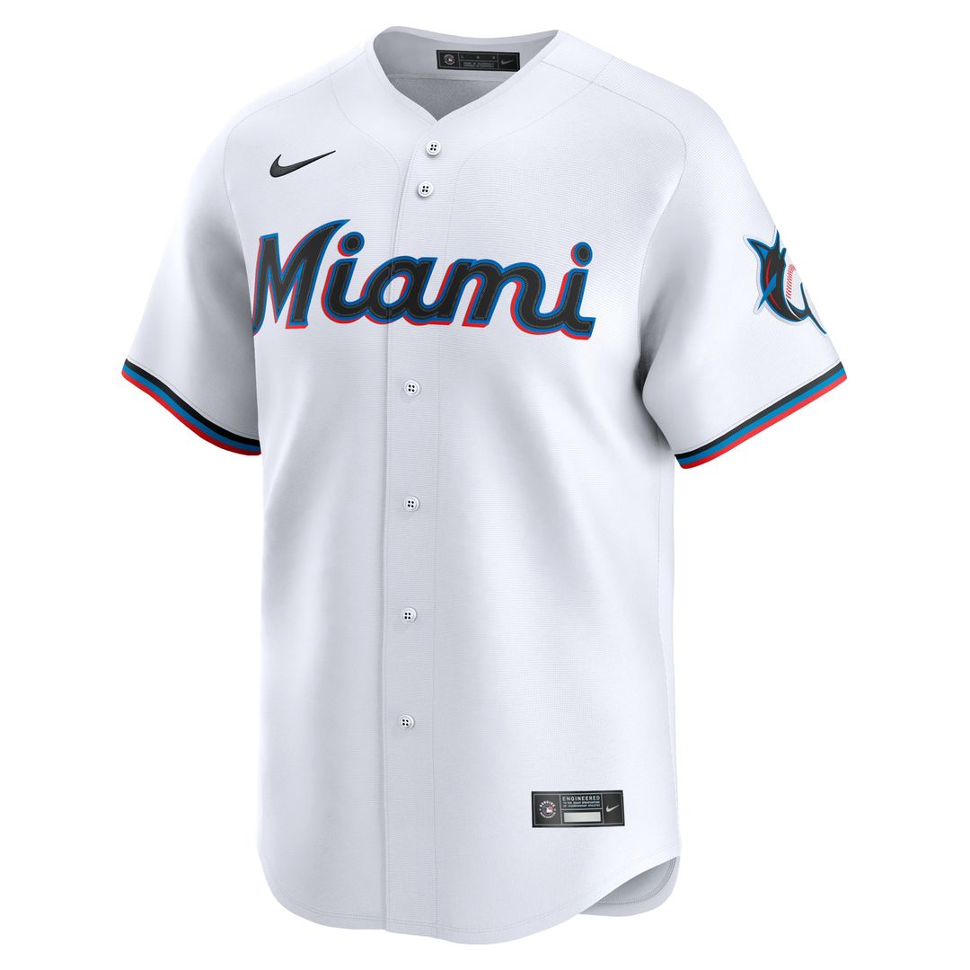 Miami Marlins Sandy Alcantara Nike Home Limited Jersey - White