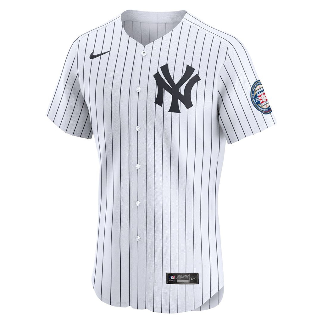 New York Yankees Derek Jeter Nike Home 2020 Hall of Fame Induction Patch Elite Jersey - White
