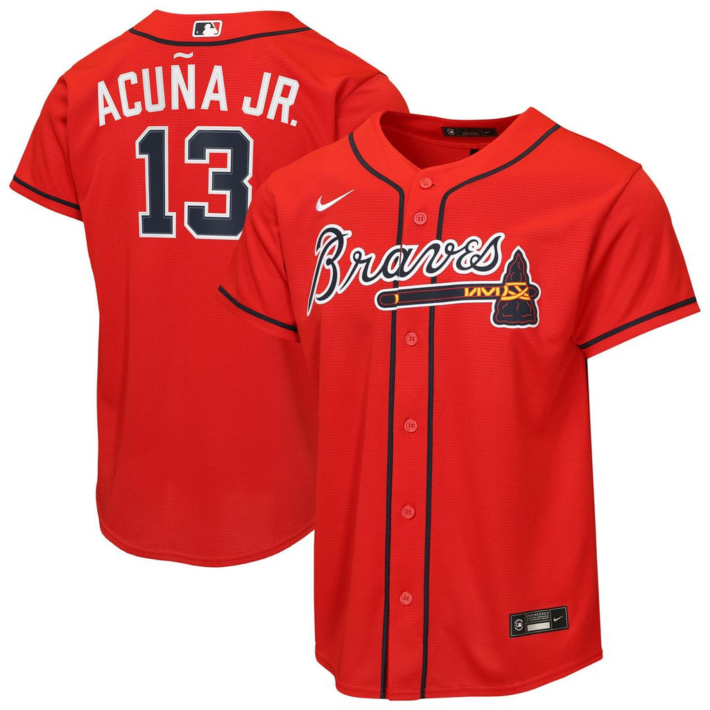 Atlanta Braves Ronald Acuña Jr. Nike Youth Road Replica Jersey - Gray