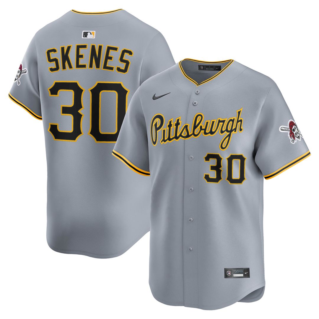 Pittsburgh Pirates Paul Skenes Nike Road Limited Jersey - Gray