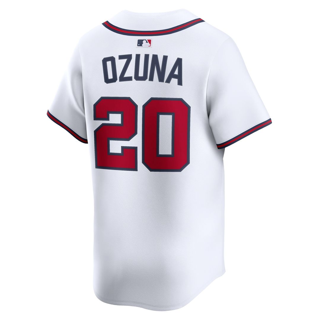 Atlanta Braves Marcell Ozuna Nike Home Limited Jersey - White