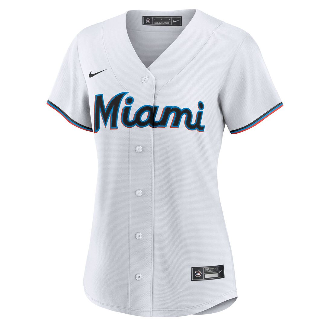 Miami Marlins Sandy Alcantara Nike Women's Home Replica Jersey - White