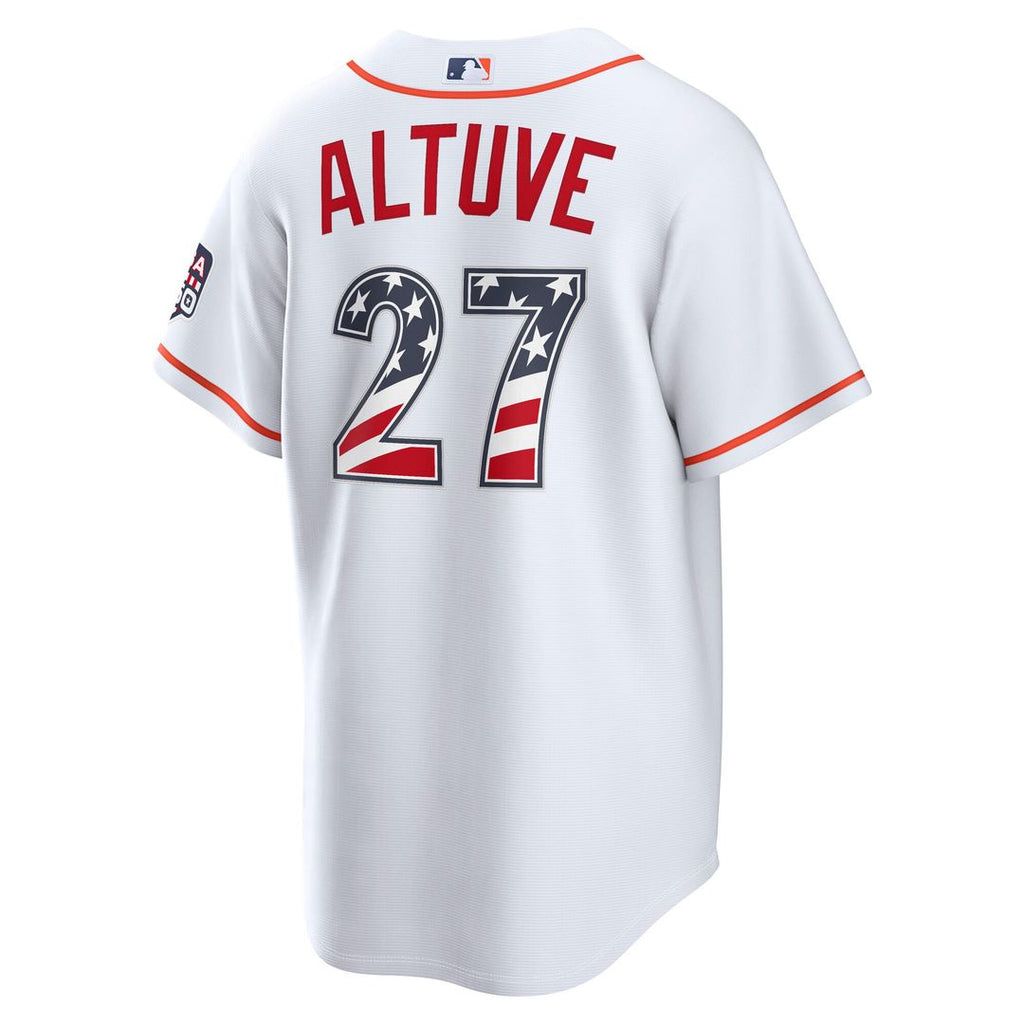 Houston Astros Jose Altuve Nike USA 250 Fourth of July Home Stadium Jersey - White