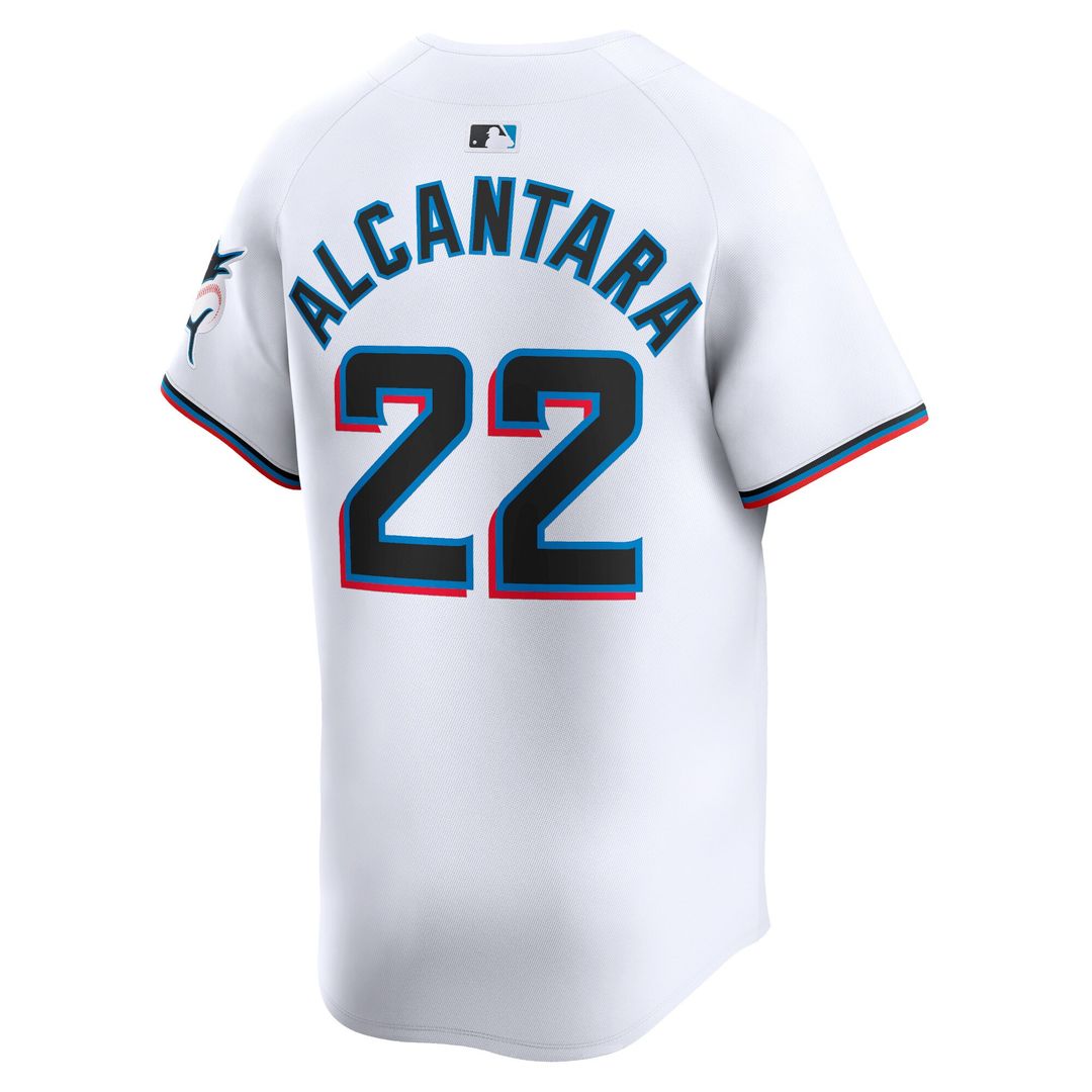 Miami Marlins Sandy Alcantara Nike Home Limited Jersey - White