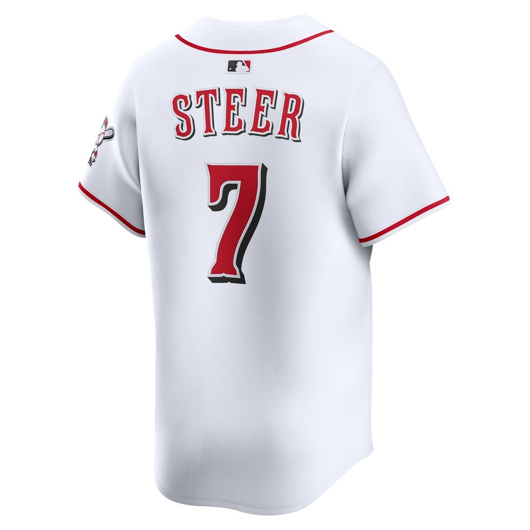 Cincinnati Reds Spencer Steer Nike Home Limited Jersey - White