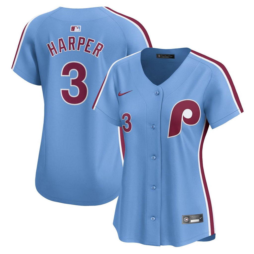 Philadelphia Phillies Bryce Harper Nike Women's Alternate Limited Jersey - Light Blue