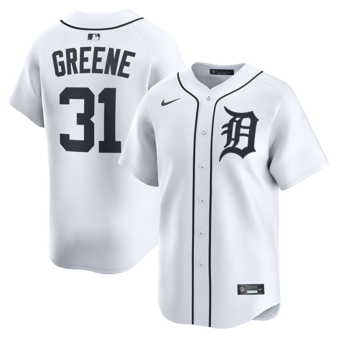 Detroit Tigers Riley Greene Nike Home Limited Jersey - White