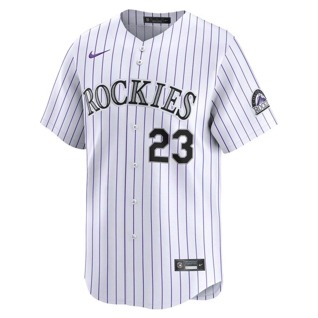 Colorado Rockies Kris Bryant Nike Home Limited Jersey - White