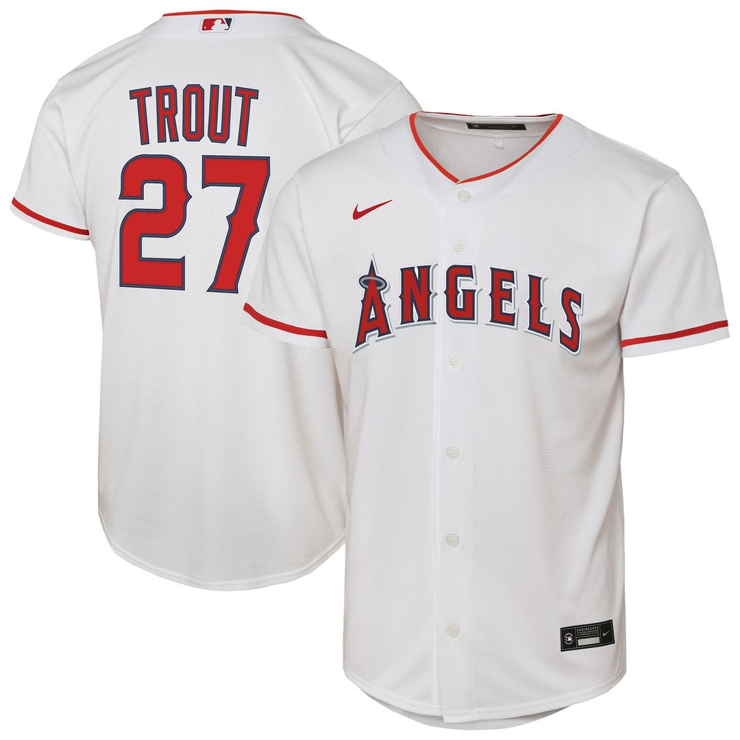 Los Angeles Angels Mike Trout Nike Youth Home Replica Jersey - White