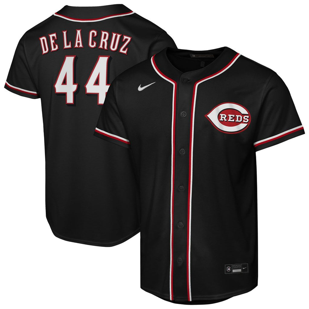 Cincinnati Reds Elly De La Cruz Nike Youth Fashion Replica Jersey - Black