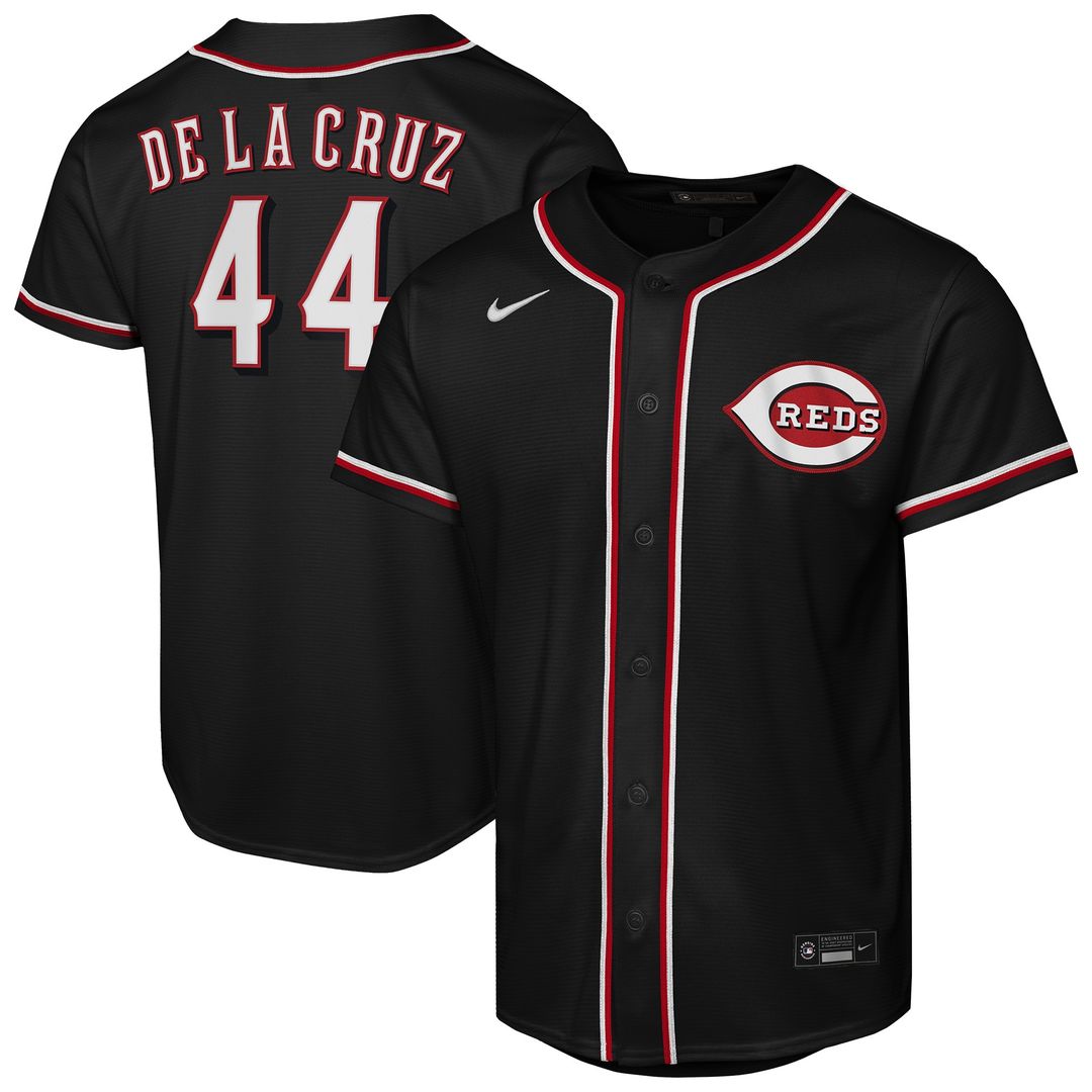 Cincinnati Reds Elly De La Cruz Nike Youth Fashion Replica Jersey - Black