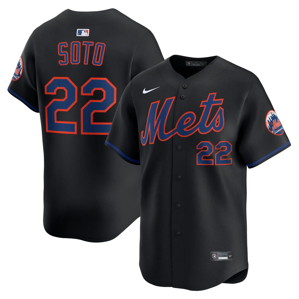 New York Mets Juan Soto Nike Alternate Limited Jersey - Black