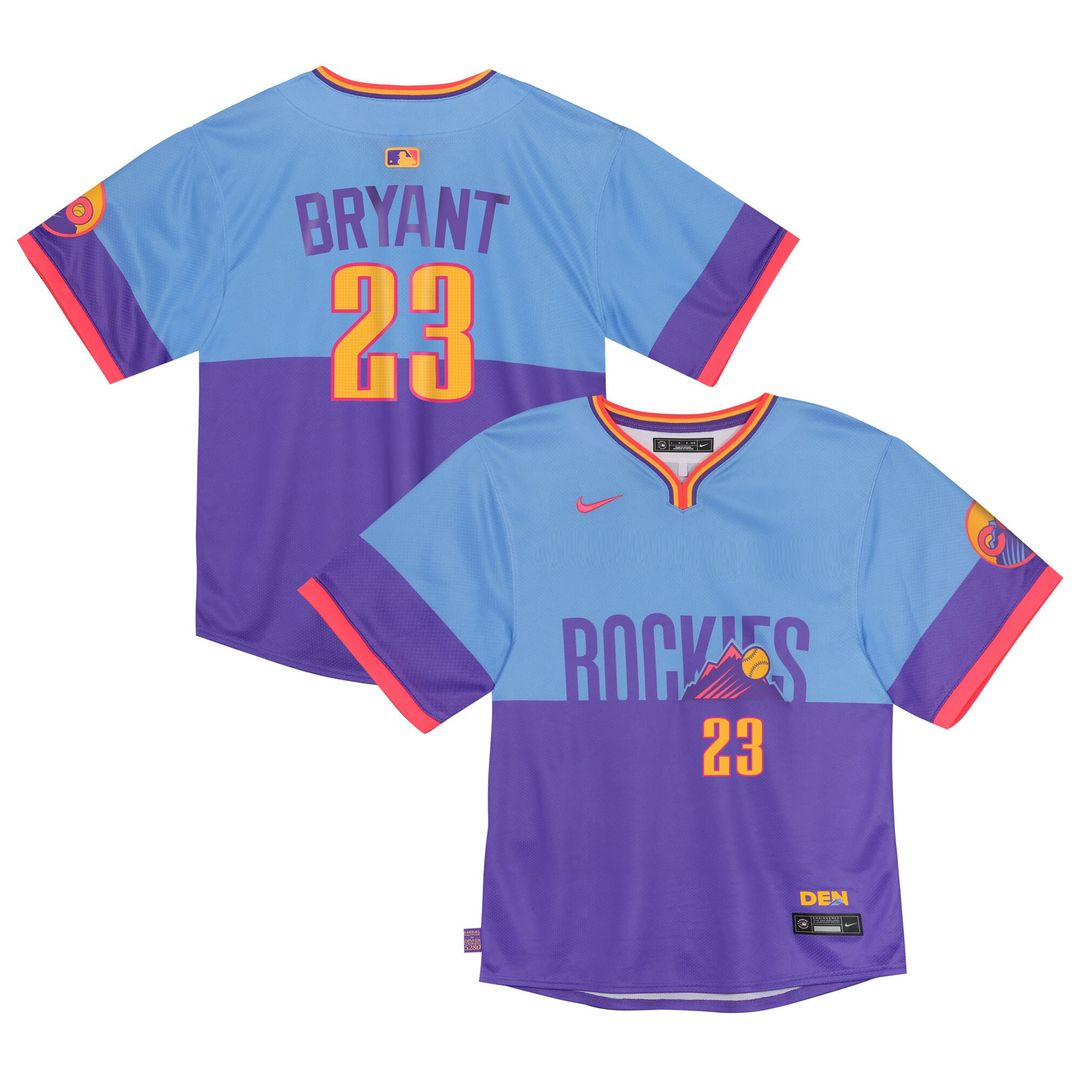 Colorado Rockies Kris Bryant Nike Toddler 2025 City Connect Limited Jersey - Purple/Light Blue