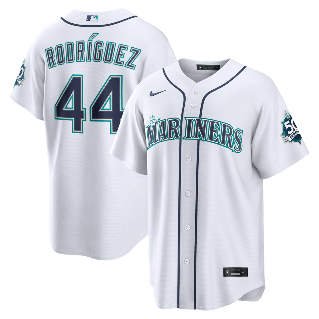 Seattle Mariners Julio Rodríguez Nike Alternate Stadium 50th Season Patch Jersey - Teal