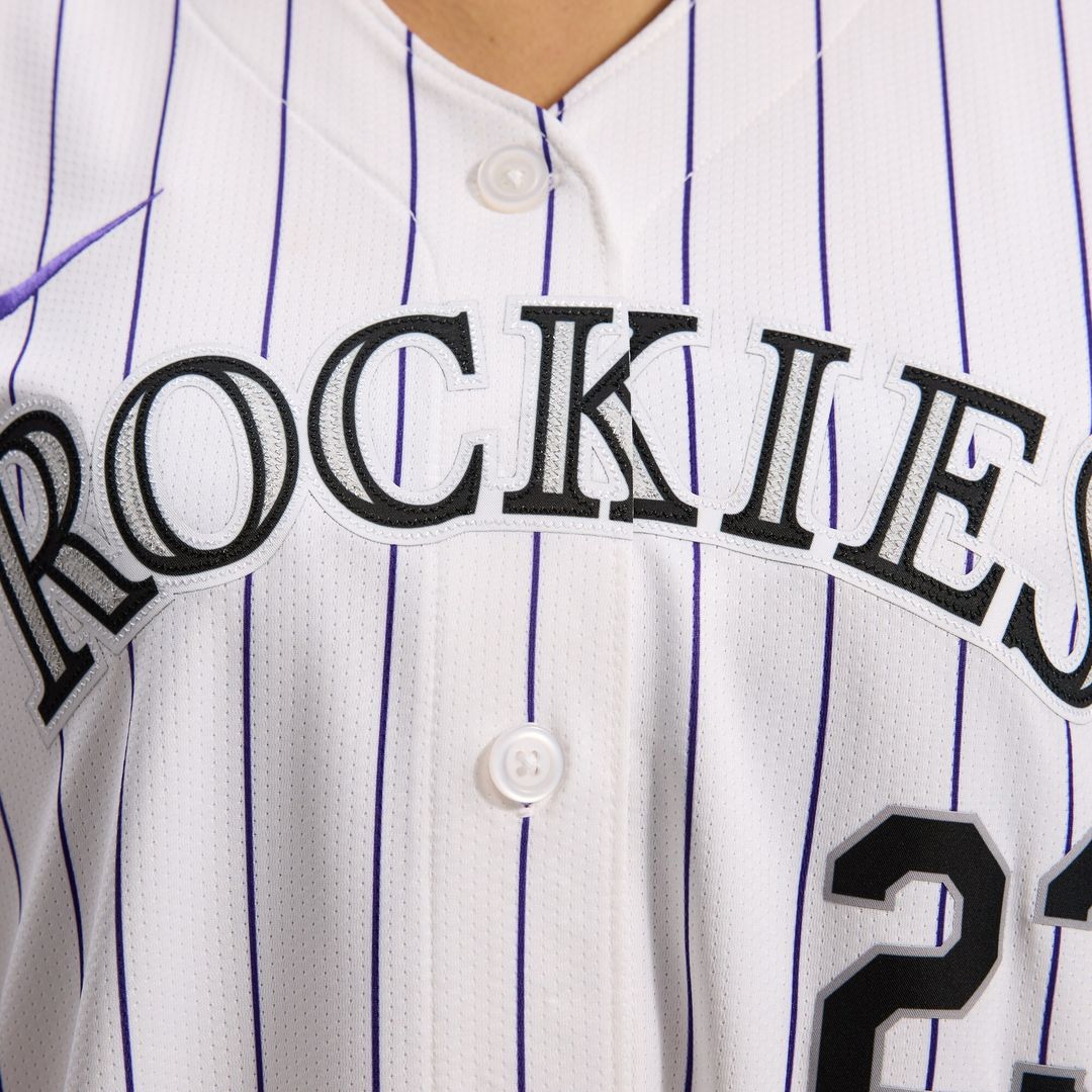 Colorado Rockies Kris Bryant Nike Women's Home Limited Jersey - White
