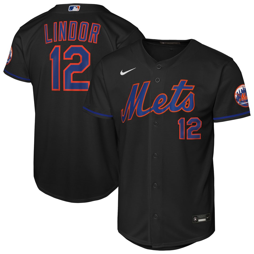 New York Mets Francisco Lindor Nike Youth Road Stadium Jersey - Gray