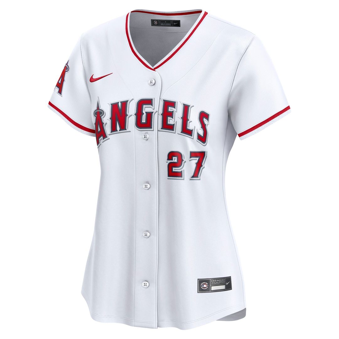 Los Angeles Angels Mike Trout Nike Women's Home Limited Jersey - White